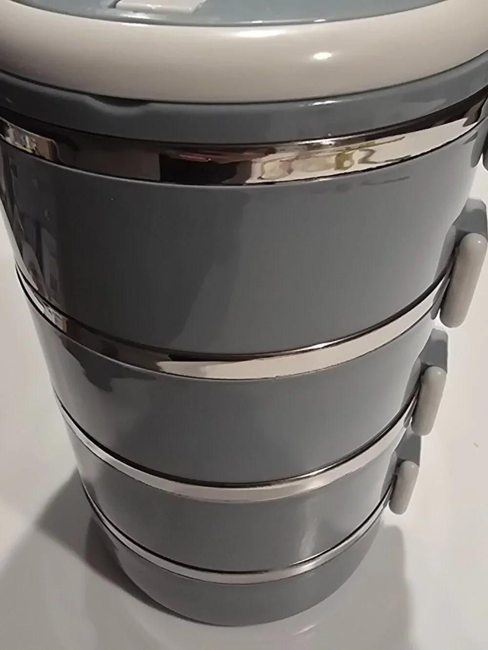 New Bento Lunch Stainless Steel Interior 4-Tier Stackable Box